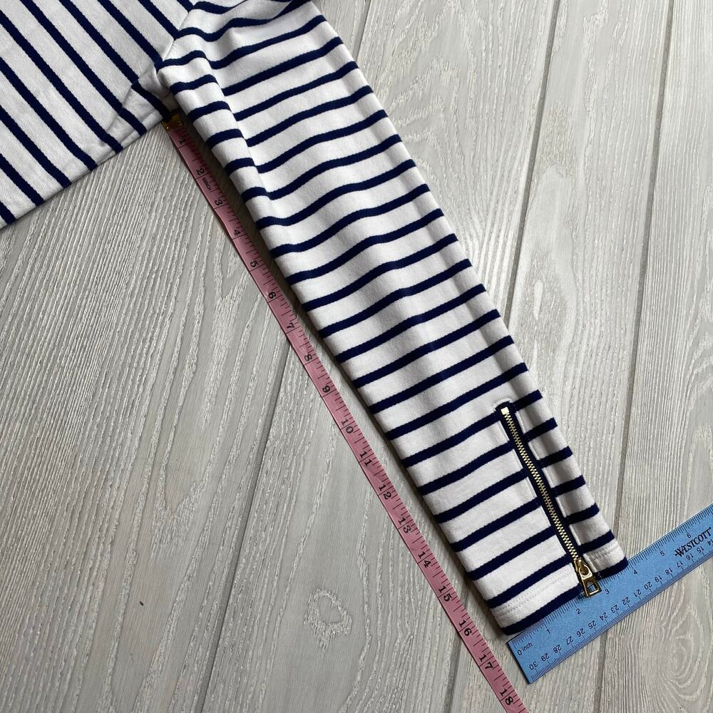 Sail to Sable Women’s White & Black Striped Quarter Zip Mini Dress Size Small - Picture 7 of 10